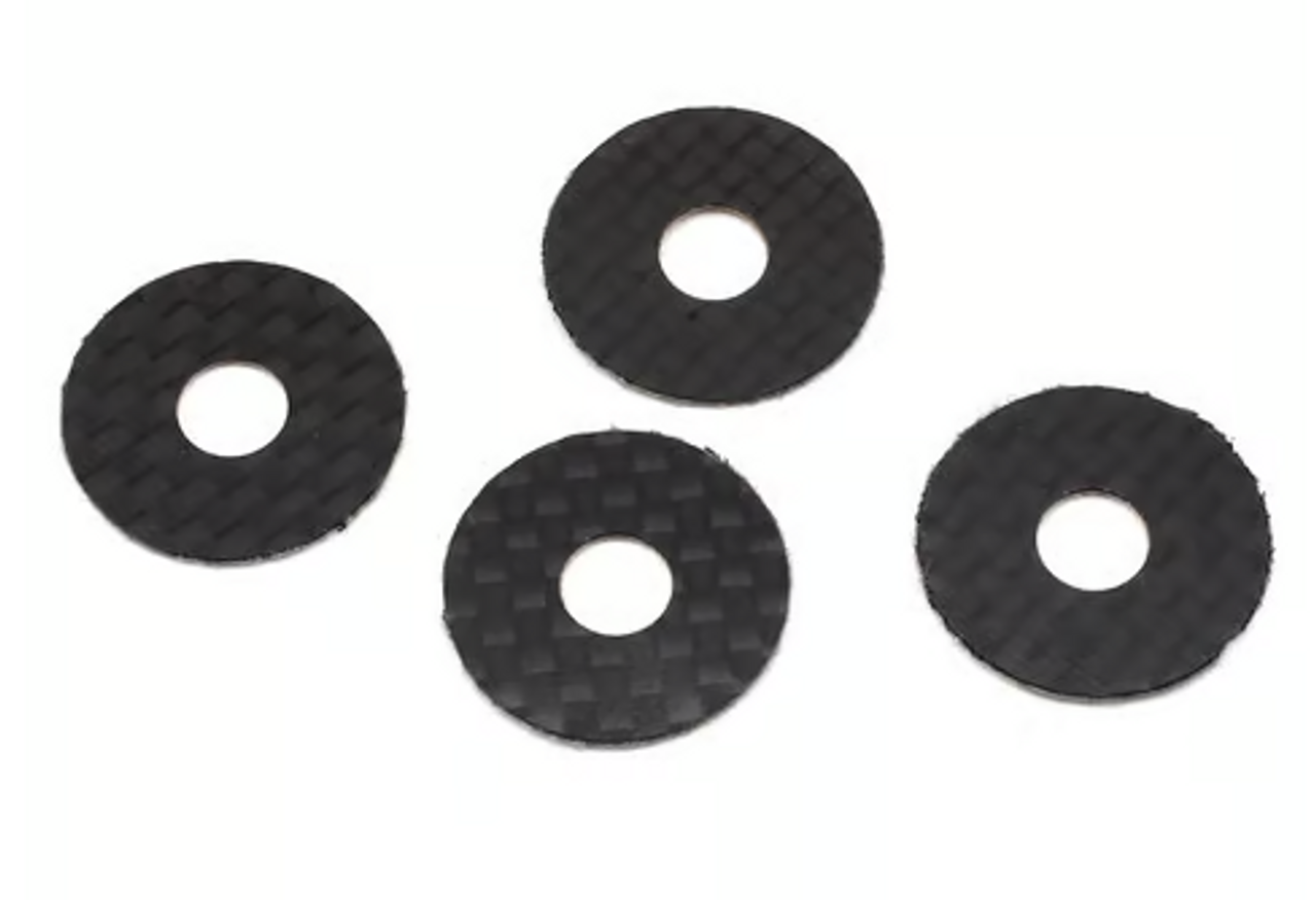 1UP Racing 6mm Carbon Fiber Body Washers (4) 10401