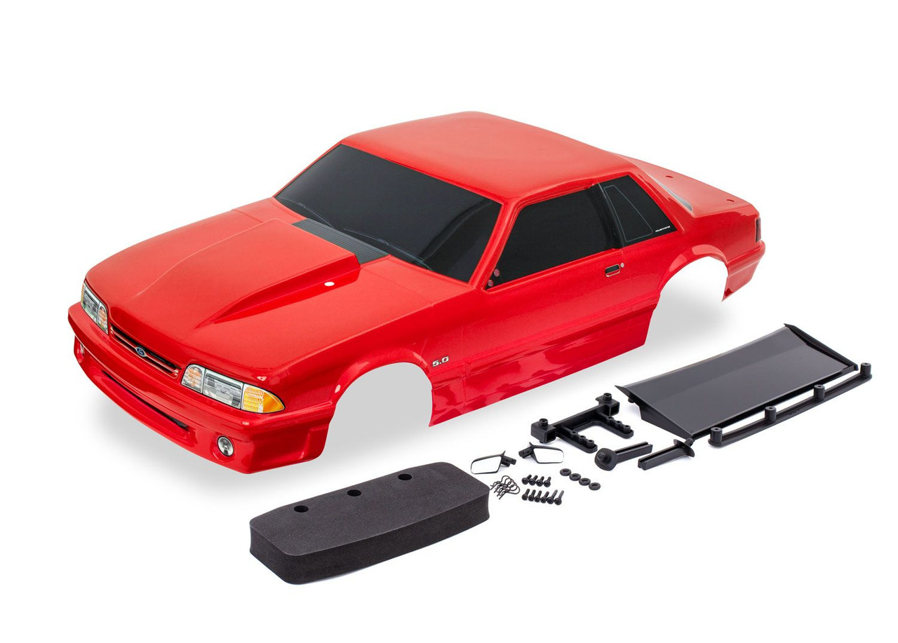 TRAXXAS DRAG BODY MUSTANG FOX RED TRA9421R