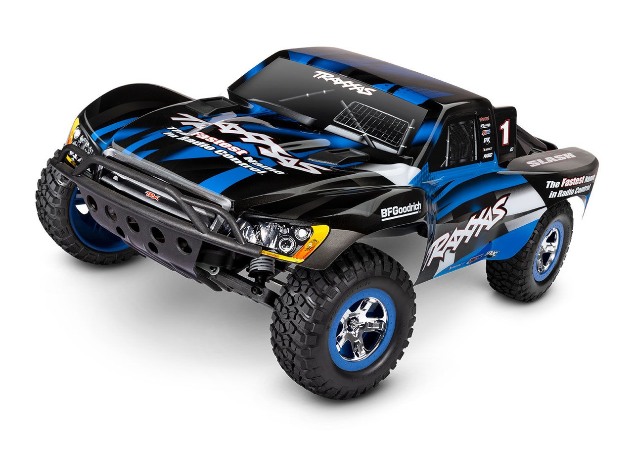 TRAXXAS Slash: 1/10 Scale 2WD Short Course Truck w/USB-C BLUE 58034-8-BLUE