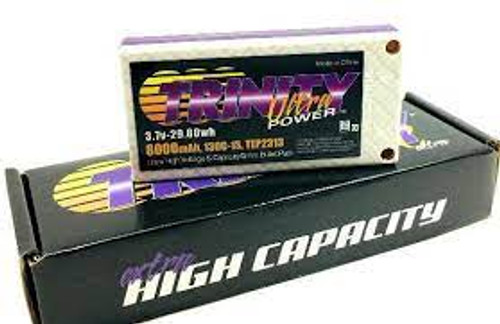 TRINITY 1S 3.7v 8000mah 130C Ultra Power Lipo Pack with 5MM Bullets