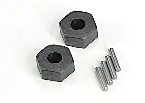 TRAXXAS Wheel hubs, hex (2)/ stub axle pins (2)