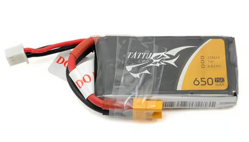 Tattu 2s LiPo Battery 75C (7.4V/650mAh)