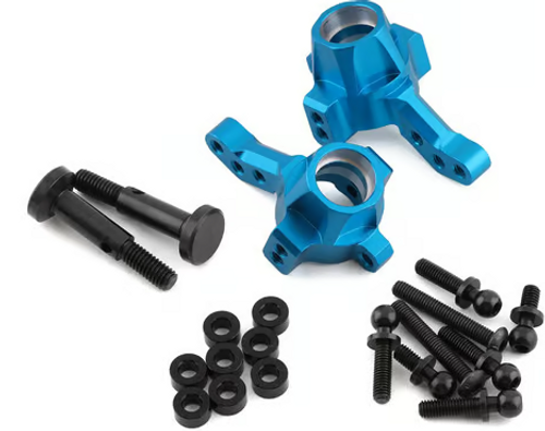 Yeah Racing Tamiya TT-02 Aluminum RWD Drift Steering Knuckle Set (Blue) (2)