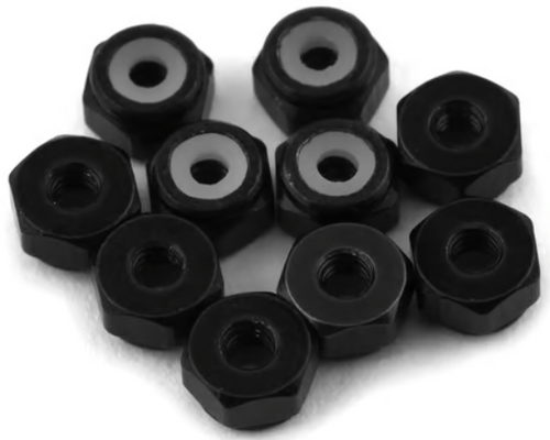 Yeah Racing 2mm Aluminum Lock Nut (Black) (10)