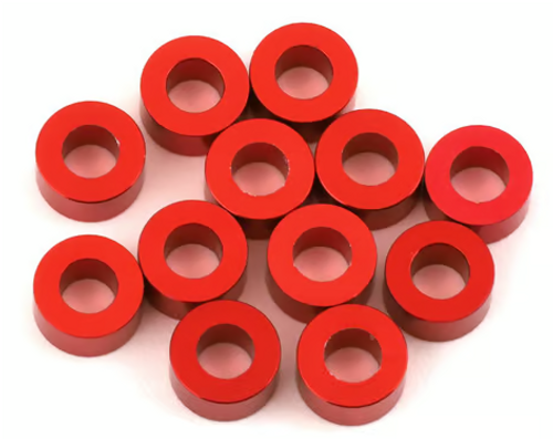 1UP Racing 3x6mm Precision Aluminum Shims (Red) (12) (3mm)