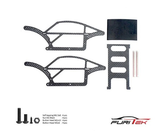 FURITEK BETTLE CARBON FIBER COMP CHASSIS FOR TRAXXAS TRX-4M FUR-2279