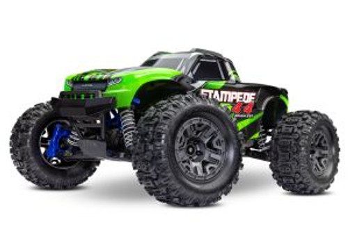 TRAXXAS Stampede 4X4 BL-2s: 1/10 Scale 4WD Monster Truck Green 67154-4