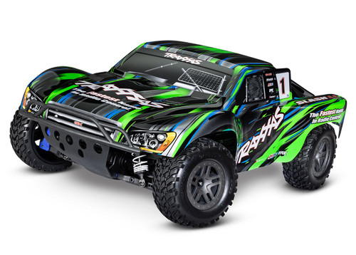 TRAXXAS Slash 4X4 BL-2s: 1/10 Scale 4WD Short Course Truck 68154-4-GRN