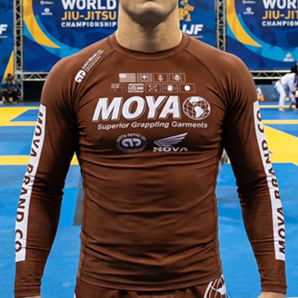 24 BROWN LS RASH GUARD