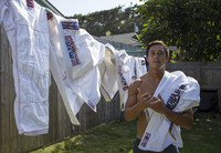 Pro Surfer Eli Olson x MOYA Brand:  BJJ Gi Care Instructions Campaign 2015!