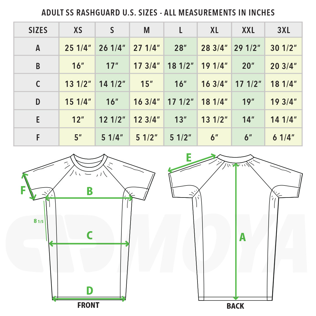 26 BLACK SS RASH GUARD - Moya Brand Co.