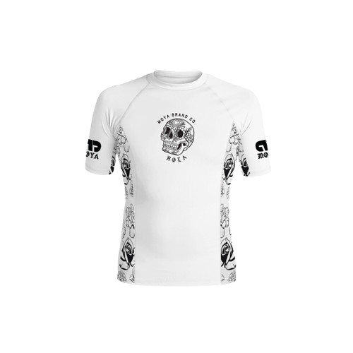 HOLA ELVIA WHITE KIDS SS RASH GUARD