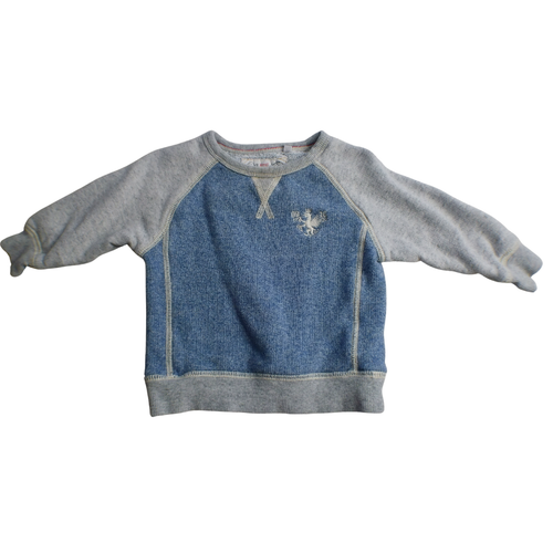 NEXT Baby Boys Blue/Grey Jumper – Age 9-12 Months | Cozy Sweater for Mini Movers | Pre-Loved