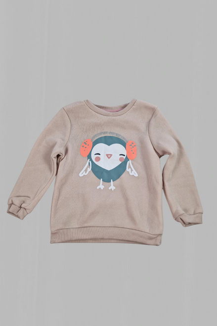 Girls’ “So Cute” Jumper – Pale Pink/Peach – Age 2/3 Years (98cm) – Preloved & Adorably Comfy!