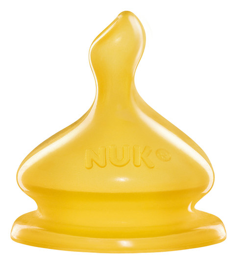 NUK First Choice Latex Teat 0-6m Medium 2Pk NUK First Choice Latex Teat 0-6m Medium 2Pk