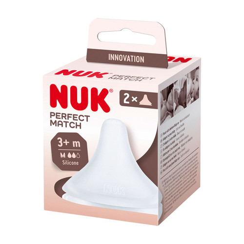 NUK Perfect Match Teat Medium 2Pk NUK Perfect Match Teat Medium 2Pk