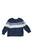 Boys’ Striped Jumper (2–3Y) – Dark Blue w/ Light Blue & White Stripes | Preloved Cosy Vibes