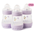 MAM Easy Start Anti-Colic Bottles 160ml 3-Pack – Pink, Practical & Pretty Perfect