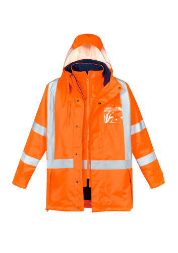 Mens Hi Vis X Back Taped 4 in 1 Waterproof Jacket