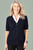 Womens Zip Front Short Sleeve Knit