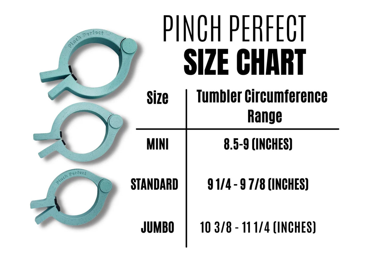 2 Pinch Perfect Clamp and 1 Sublimation Blanks Tumblers Width Measuring  Ruler, Perfect Tool 