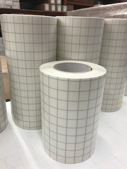 Clear Tape with Grey Grid 6"