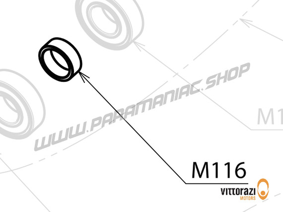 M116 - Lagerdistanzstück aus Stahl - Moster185 Plus