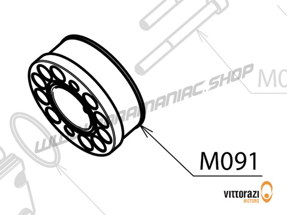 M091 - Airbox-Anschlussstück aus Kunststoff und O-Ring aus Viton  - Moster185 Plus