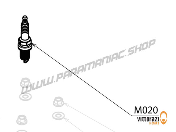 Vittorazi  M020 - Zündkerze NGK BR9ES  - Moster185 Plus