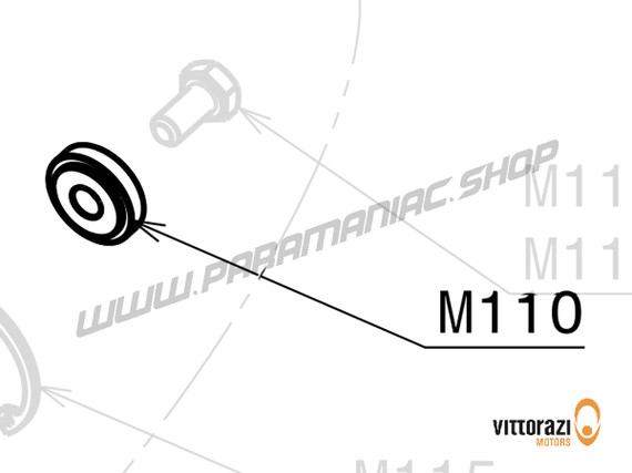 M110 - Unterlegscheibe Ø 8 ext. 24 x 5 mm, orange - Moster185 Classic