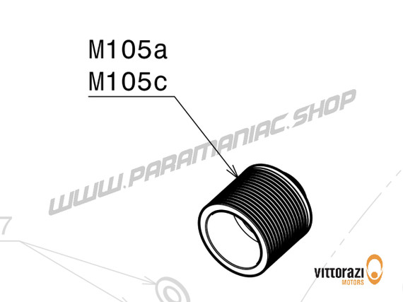 M105c - Ritzel Ø 46,5 mm mit Kontermutter 10 x 1.25 mm, schwarz  - Moster185 Classic