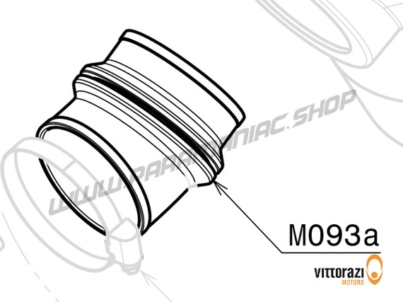 M093a - Airbox-Gummikrümmer ohne eingebauten Schwamm - Moster185 Classic