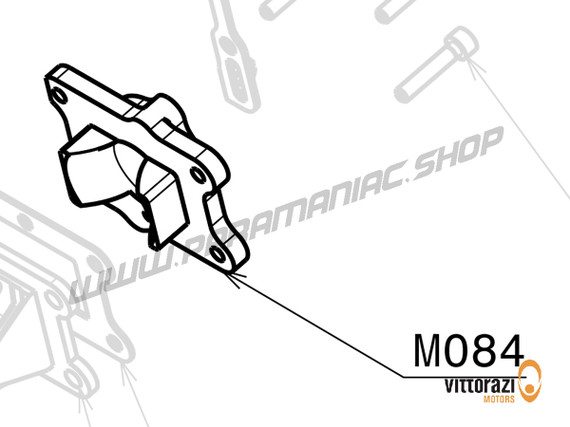M084 - Vergaserflansch, orange (Externer Impulskreis) - Moster185 Classic