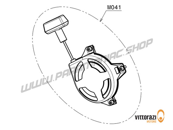 M041 - Seilzugstarter komplett - Moster185 Classic