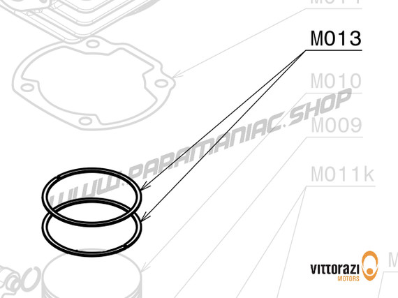 M013 - Kolbenring GS10 verchromt (2er-Satz) - Moster185 Classic