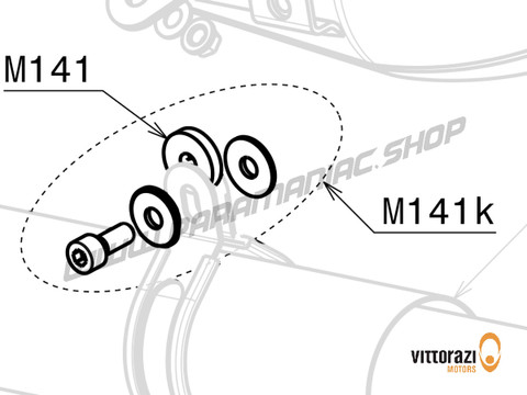 Vittorazi Moster 185 Silent MY25 - M141k - Befestigung Set für Schalldämpfer's Halter - Vittorazi Motors | Paramaniac Shop