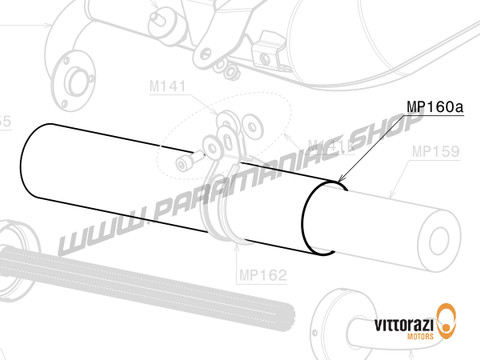 Vittorazi Moster 185 Plus MY25 - MP160b - Carbon fiber Rohr Schalldämpfer 350 mm MY25 - Vittorazi Motors | Paramaniac Shop