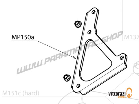 Vittorazi Moster 185 Plus MY25 - MP150a - Auspuff Halterung Platte - Vittorazi Motors | Paramaniac Shop