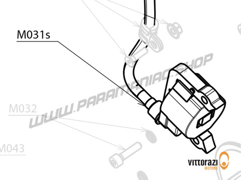 Vittorazi Moster 185 Plus MY25 - M031s - Electronic Zündung Spule (Selettra) mit Zündung-Stecker Kappe und Schrauben - Vittorazi Motors | Paramaniac Shop