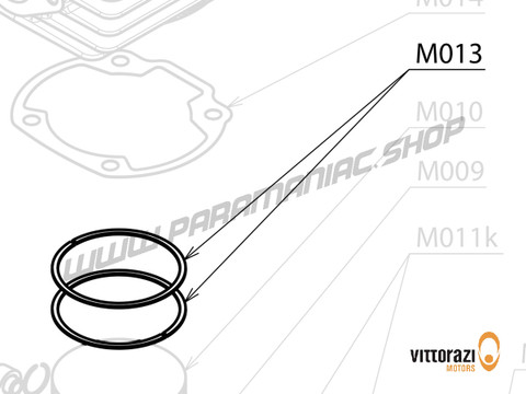 Vittorazi Moster 185 Plus MY25 - M013 - Kolben Ring GS10 Verchromt (Set von 2) - Vittorazi Motors | Paramaniac Shop