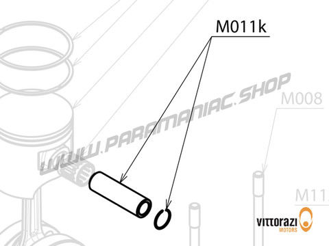 Vittorazi Moster 185 Plus MY25 - M011k - Kolben Stift Ø 16 mm und Stift Arretierung Ring (Set von 2) - Vittorazi Motors | Paramaniac Shop