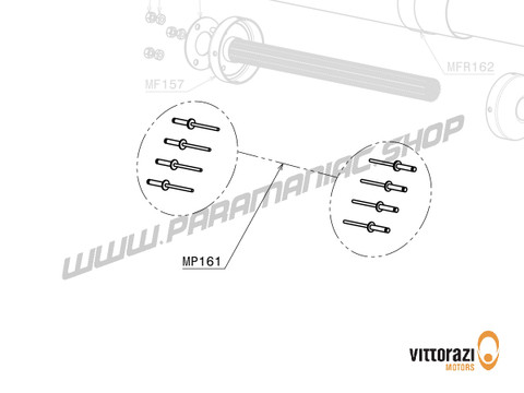 Vittorazi Moster 185 Factory MY25 - MP161 - Inox Niete Ø 5 mm (Set von 10) - Vittorazi Motors | Paramaniac Shop