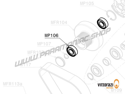 Vittorazi Moster 185 Factory MY25 - MP106 - Lager 35/15/11 mm - 2Z und Lager 35/15/11 mm - 2HRS - Vittorazi Motors | Paramaniac Shop