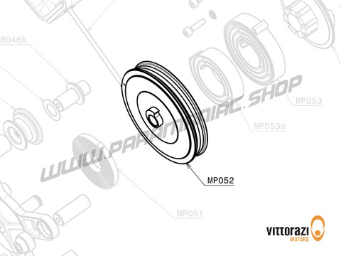 Vittorazi Moster 185 Factory MY25 - MP052 - Kunststoff Riemenscheibe mit montiert Leichtstart Feder und Seil - Vittorazi Motors | Paramaniac Shop