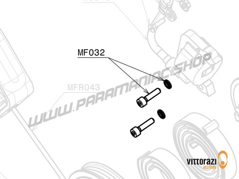 Vittorazi Moster 185 Factory MY25 - MF032 - Titan Schraube 5 x 20 mm Tcei DIN 912 und Arretierung Scheibe Ø 5 mm (Set von 2) - Vittorazi Motors | Paramaniac Shop