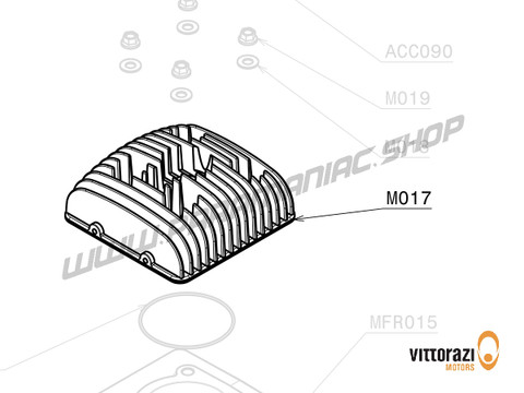 Vittorazi Moster 185 Factory MY25 - M017 - Zylinder Kopf und O-Ring - Vittorazi Motors | Paramaniac Shop