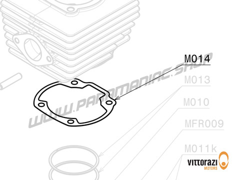 Vittorazi Moster 185 Factory MY25 - M014 - Zylinder Dichtung - 0,20/0,30/0,40/0,50 mm (Set von 5) - Vittorazi Motors | Paramaniac Shop