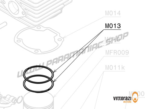 Vittorazi Moster 185 Factory MY25 - M013 - Kolben Ring GS10 Verchromt (Set von 2) - Vittorazi Motors | Paramaniac Shop