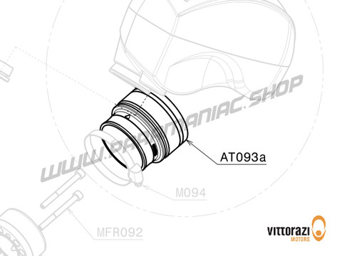 Vittorazi Moster 185 Factory MY25 - AT093a - Luft-Box Gummi Krümmer mit Integriert Schwamm - Vittorazi Motors | Paramaniac Shop