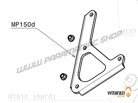 Vittorazi Moster 185 MY25 - MP150d - Auspuff Halterung Platte zu install the MY20 muffler - Vittorazi Motors | Paramaniac Shop